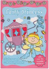 Carte de colorat cu stickere Fairy Princess - Editura Media Docs Publishing